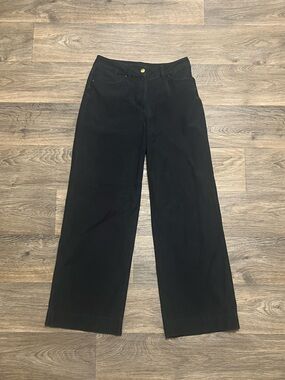 Lululemon City Sleek 5 Pocket Wide Leg High-Rise Pant Black Size 27